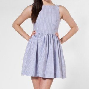 Summer cotton seersucker minidress